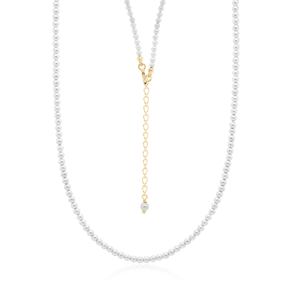 Crystal & Silver Choker-Halskette Crystal Pearl Silber vergoldet