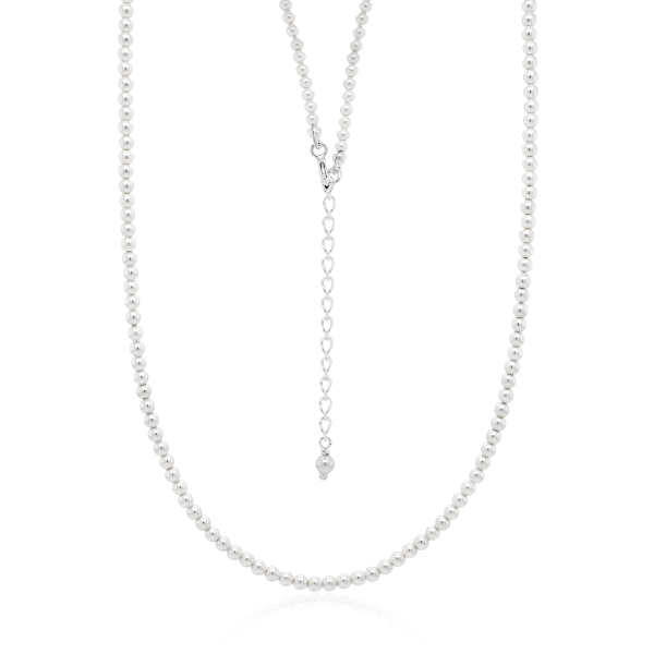 Crystal & Silver Choker-Halskette Crystal Pearl Silber