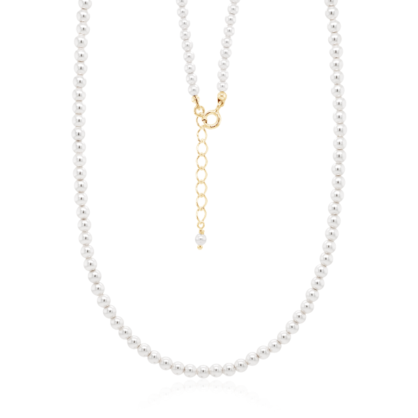 Crystal & Silver Halskette Crystal Pearl Silber vergoldet