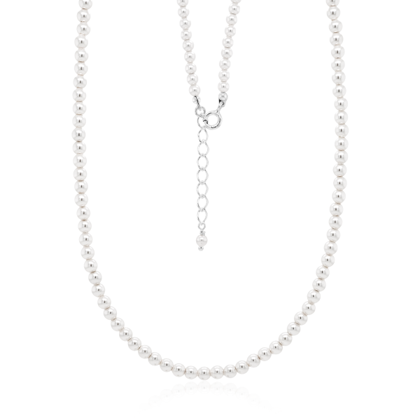 Crystal & Silver Halskette Crystal Pearl Silber