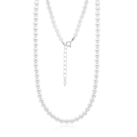 Crystal & Silver Halskette Crystal Pearl