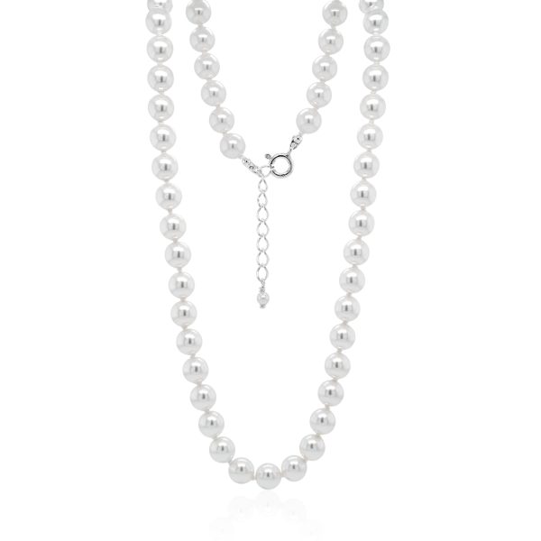 Crystal & Silver Halskette Crystal Pearl Silber