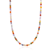 Crystal &amp; Silver Halskette Zirkonia-Pearl - Mix Color