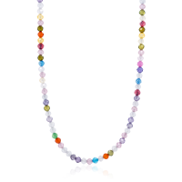 Crystal & Silver Halskette Zirkonia-Pearl - Mix Color