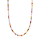 Crystal & Silver Halskette Zirkonia-Pearl Peridot-Lila-Orange Silber vergoldet