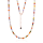 Crystal & Silver Halskette Zirkonia-Pearl Peridot-Lila-Orange Silber Rosé