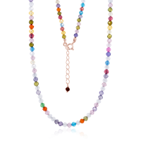 Crystal & Silver Halskette Zirkonia-Pearl...