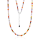 Crystal & Silver Halskette Zirkonia-Pearl Peridot-Lila-Orange Silber