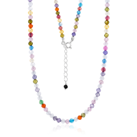 Crystal & Silver Halskette Zirkonia-Pearl...