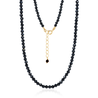 Crystal & Silver Halskette Zirkonia-Pearl Schwarz...