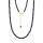 Crystal & Silver Halskette Zirkonia-Pearl Schwarz Silber vergoldet