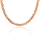 Crystal & Silver Halskette Zirkonia-Pearl Karamell Silber vergoldet