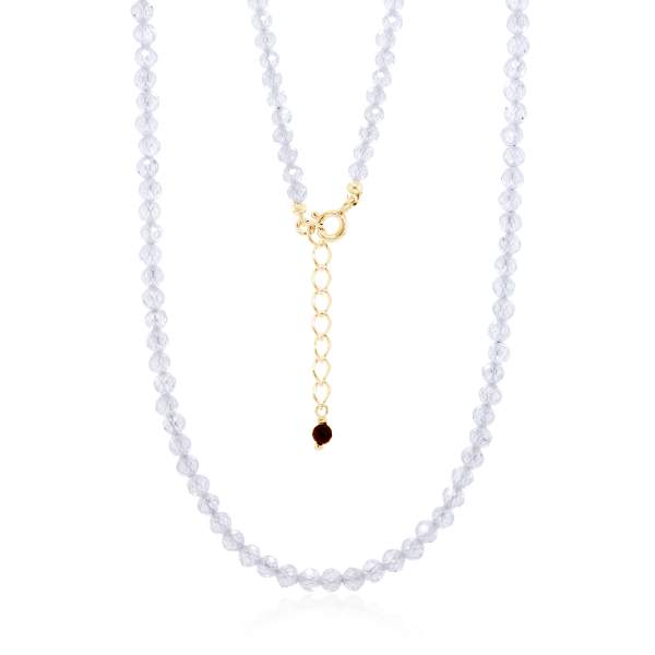 Crystal & Silver Halskette Zirkonia-Pearl Crystal Weiß Silber vergoldet