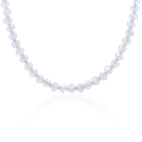 Crystal & Silver Halskette Zirkonia-Pearl Crystal Weiß Silber vergoldet