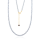 Crystal & Silver Halskette Zirkonia-Pearl Nebelgrau Silber vergoldet