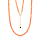 Crystal & Silver Halskette Zirkonia-Pearl Orange Silber vergoldet
