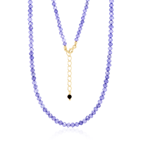 Crystal & Silver Halskette Zirkonia-Pearl Lila Silber...