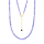 Crystal & Silver Halskette Zirkonia-Pearl Lila Silber vergoldet