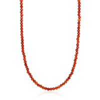 Crystal & Silver Halskette Zirkonia-Pearl Rot Silber vergoldet