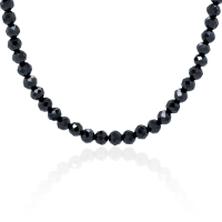 Crystal & Silver Halskette Zirkonia-Pearl Schwarz Silber Rosé