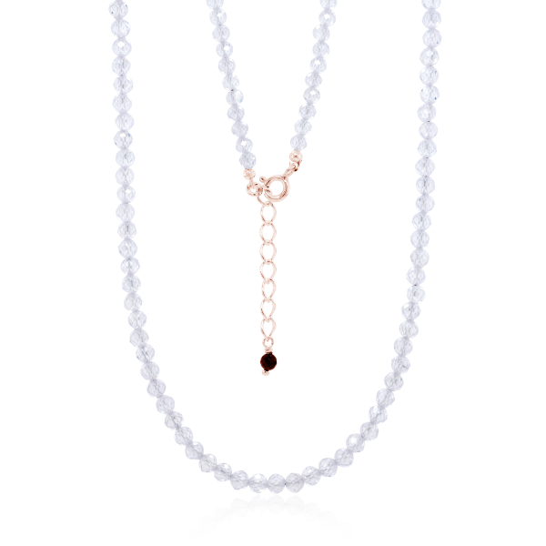 Crystal & Silver Halskette Zirkonia-Pearl Crystal Weiß Silber Rosé