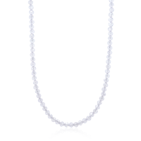 Crystal & Silver Halskette Zirkonia-Pearl Crystal Weiß Silber Rosé