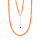 Crystal & Silver Halskette Zirkonia-Pearl Orange Silber Rosé
