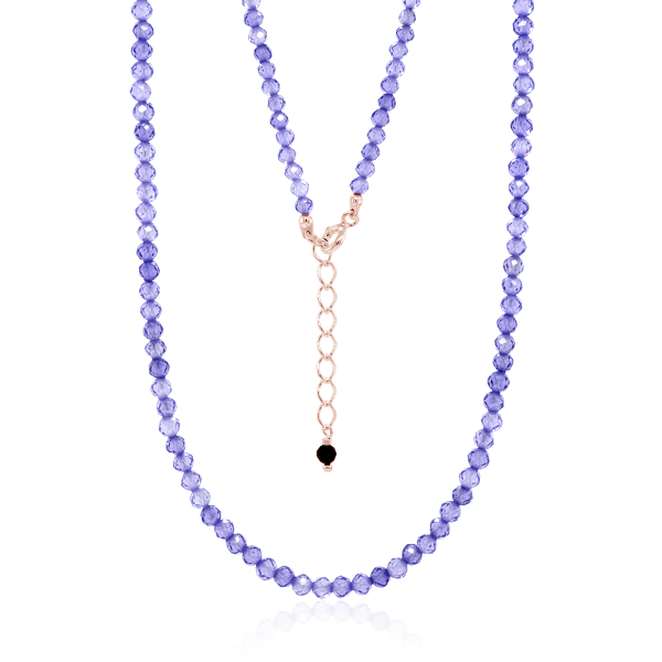 Crystal & Silver Halskette Zirkonia-Pearl Lila Silber Rosé