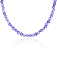 Crystal & Silver Halskette Zirkonia-Pearl Lila Silber Rosé