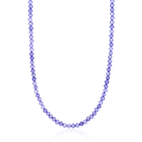 Crystal & Silver Halskette Zirkonia-Pearl Lila Silber Rosé