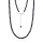 Crystal & Silver Halskette Zirkonia-Pearl Schwarz Silber