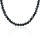 Crystal & Silver Halskette Zirkonia-Pearl Schwarz Silber