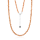Crystal & Silver Halskette Zirkonia-Pearl Karamell Silber