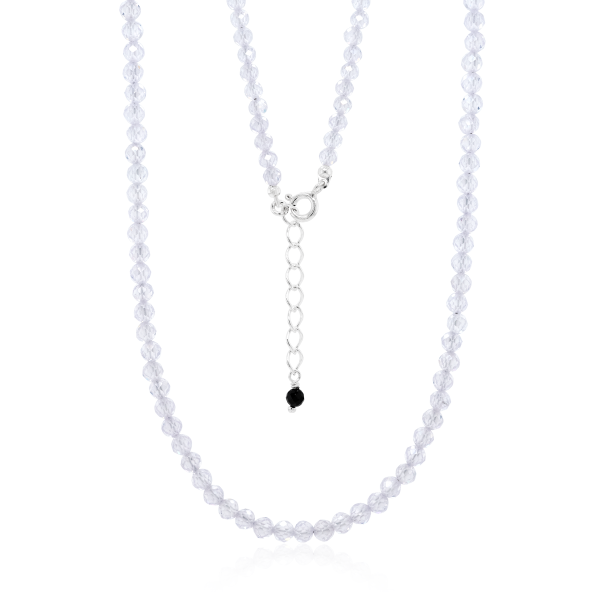 Crystal & Silver Halskette Zirkonia-Pearl Crystal Weiß Silber