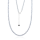 Crystal & Silver Halskette Zirkonia-Pearl Nebelgrau Silber