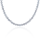 Crystal & Silver Halskette Zirkonia-Pearl Nebelgrau Silber