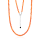 Crystal & Silver Halskette Zirkonia-Pearl Orange hell Silber