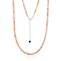Crystal & Silver Halskette Zirkonia-Pearl...