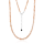 Crystal & Silver Halskette Zirkonia-Pearl Pfirsichrosa Silber