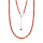Crystal & Silver Halskette Zirkonia-Pearl Rot Silber